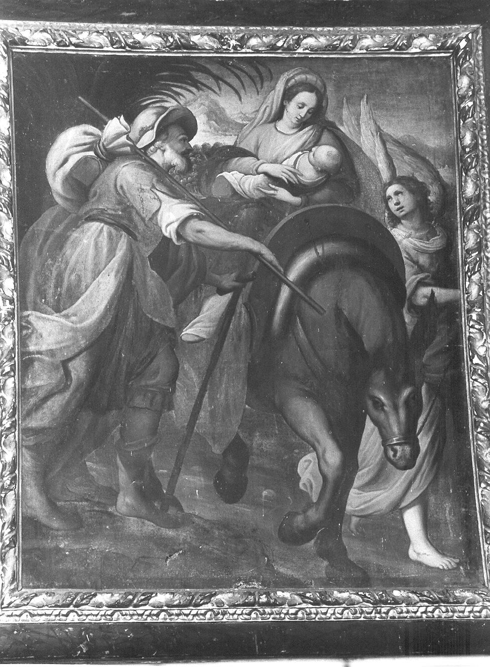 fuga in Egitto (dipinto, opera isolata) - ambito lombardo (inizio sec. XVII)