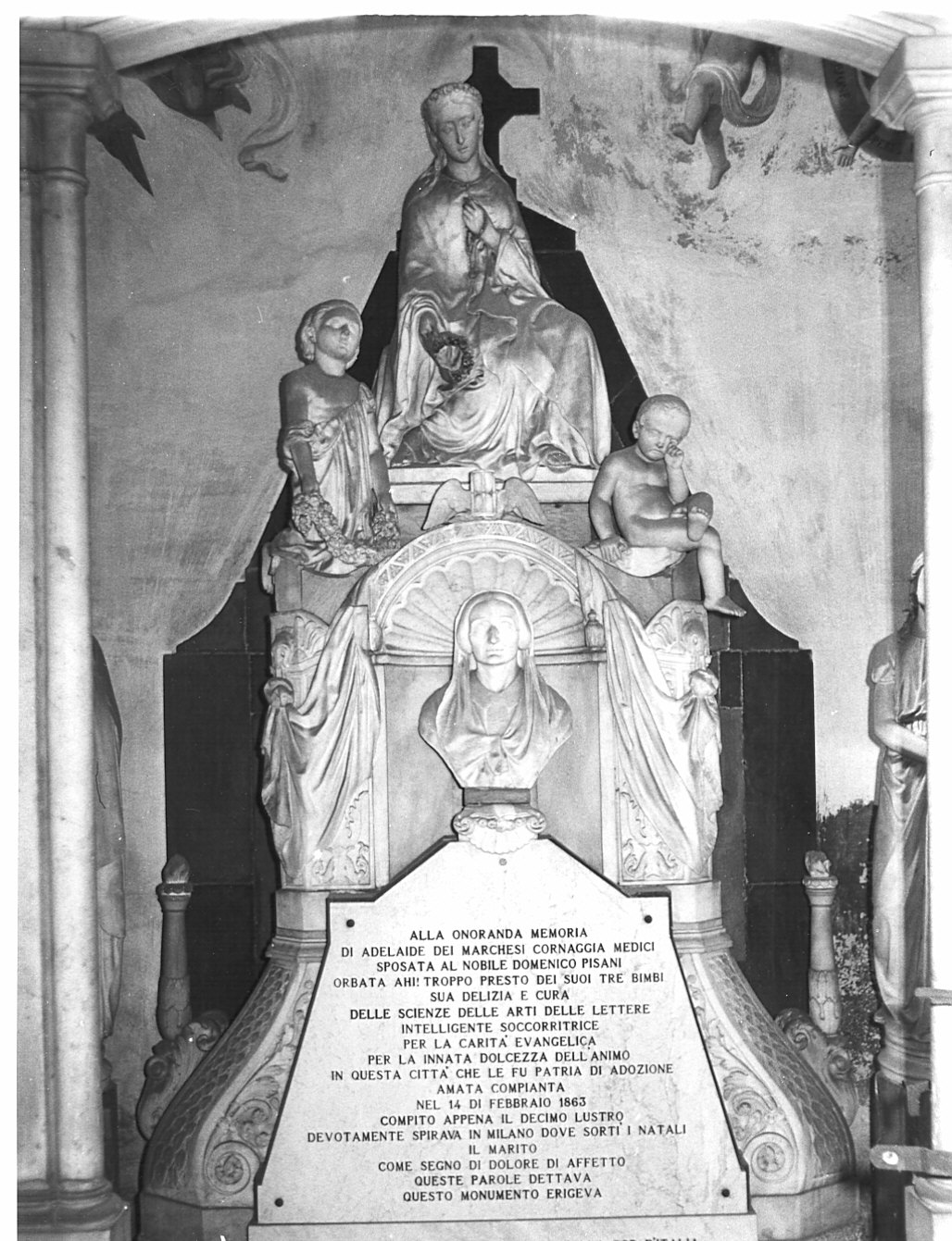 monumento funebre ai coniugi Pisani (monumento funebre) di Garberini Giovan Battista (sec. XIX, sec. XIX)