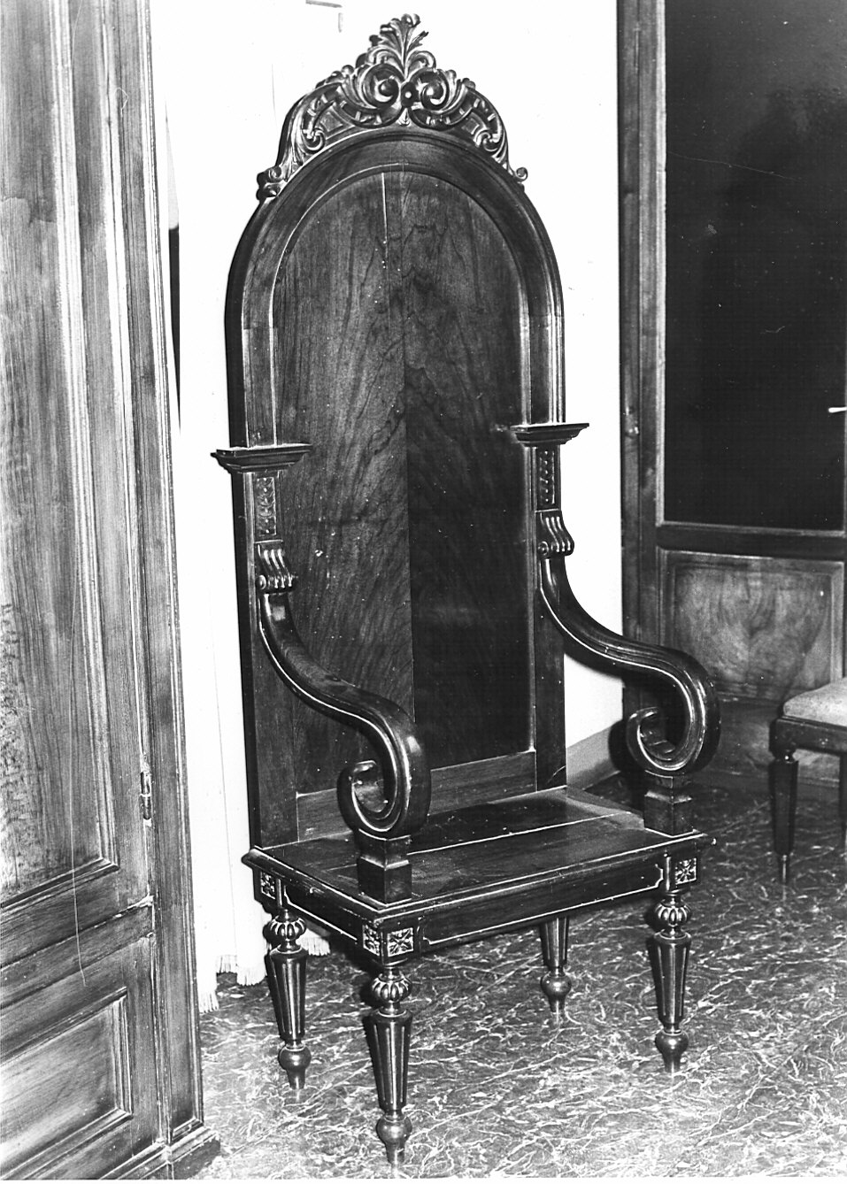 poltrona del celebrante - bottega pavese (primo quarto sec. XX)