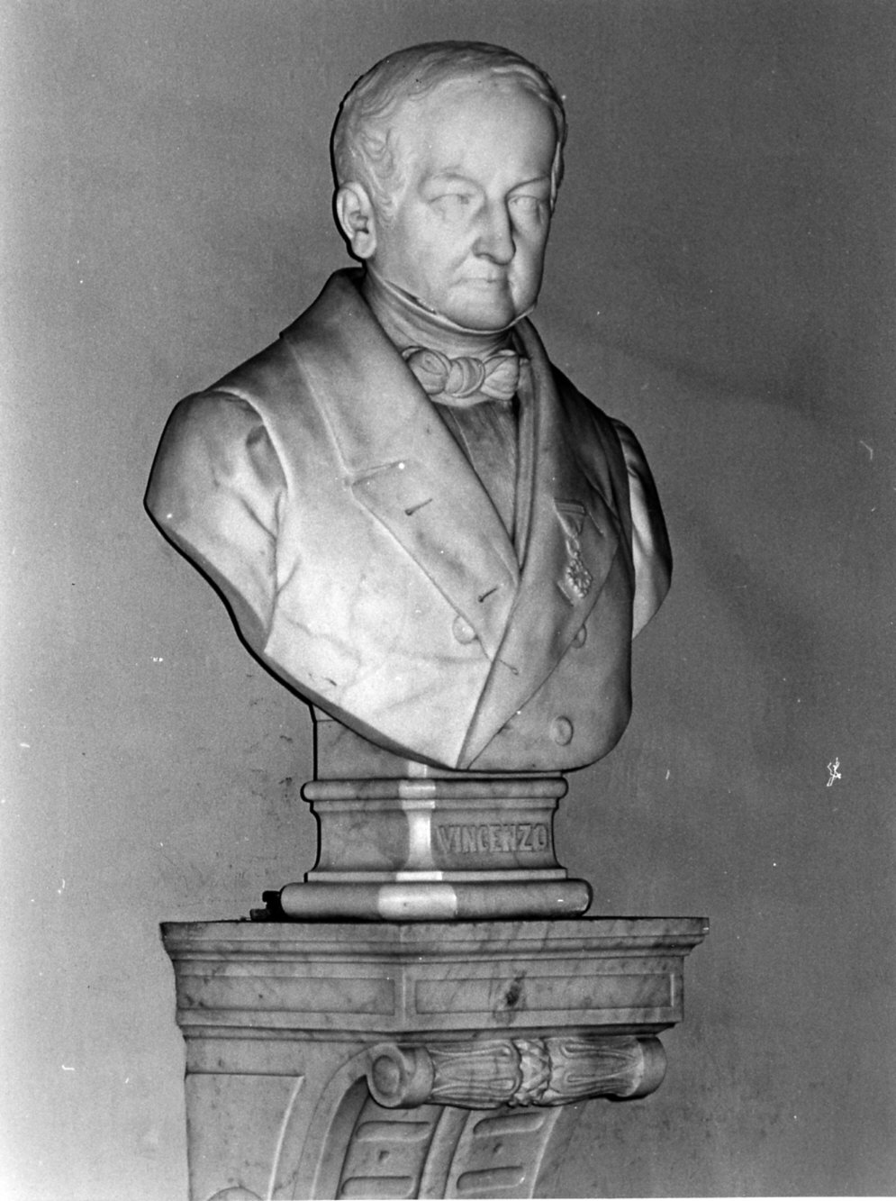 busto ritratto di Vincenzo Roncalli (scultura, opera isolata) di Bazzoni Cesare (sec. XIX)