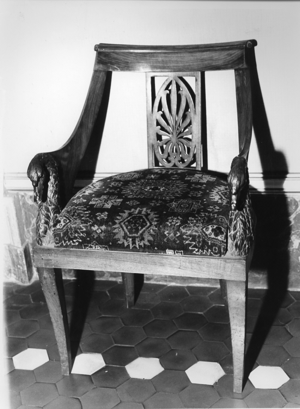 sedia - a braccioli, coppia - bottega italiana (sec. XIX)