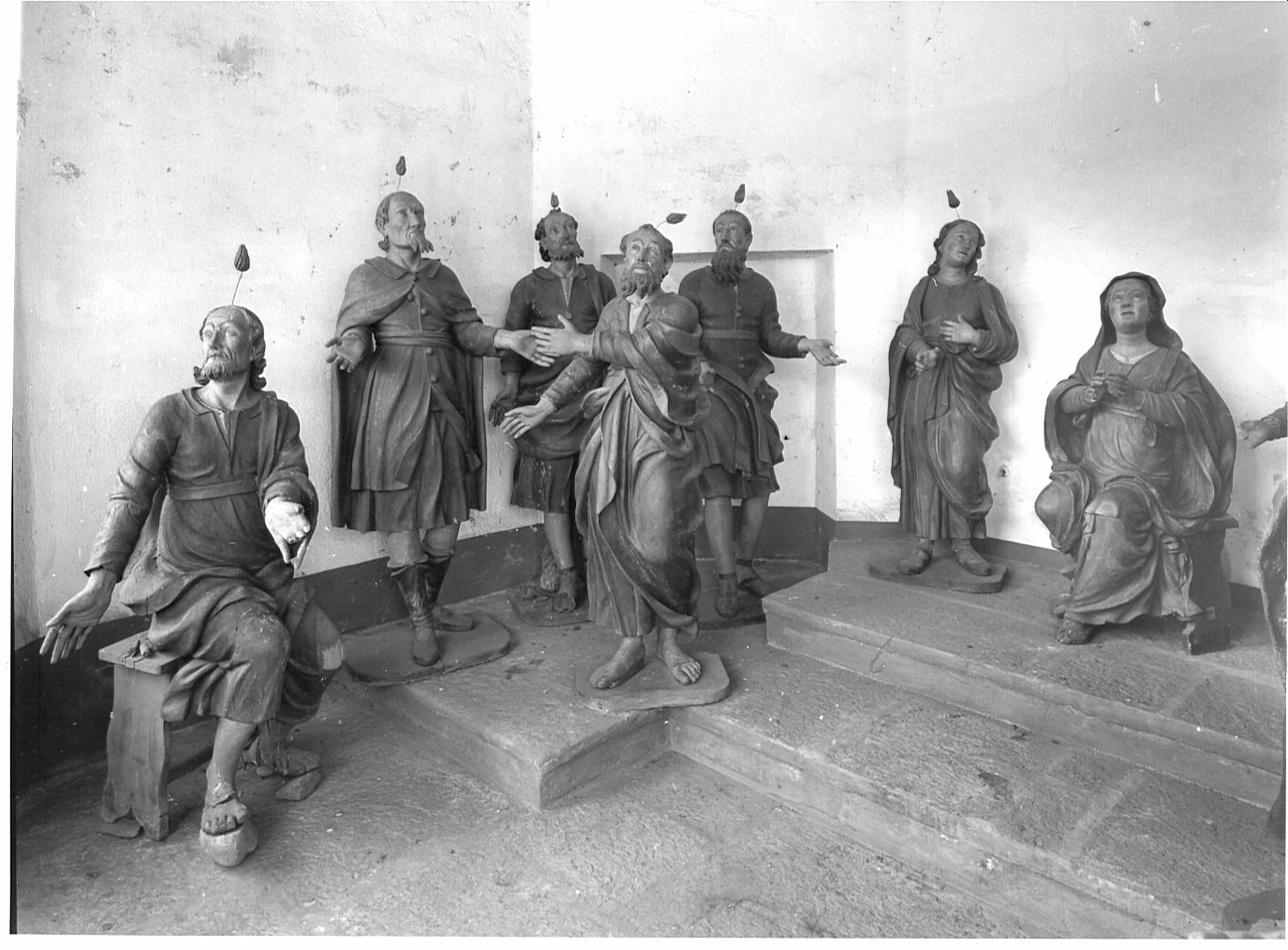 Pentecoste (gruppo scultoreo, insieme) di Ciotti Giovanni Battista (prima metà sec. XVIII)