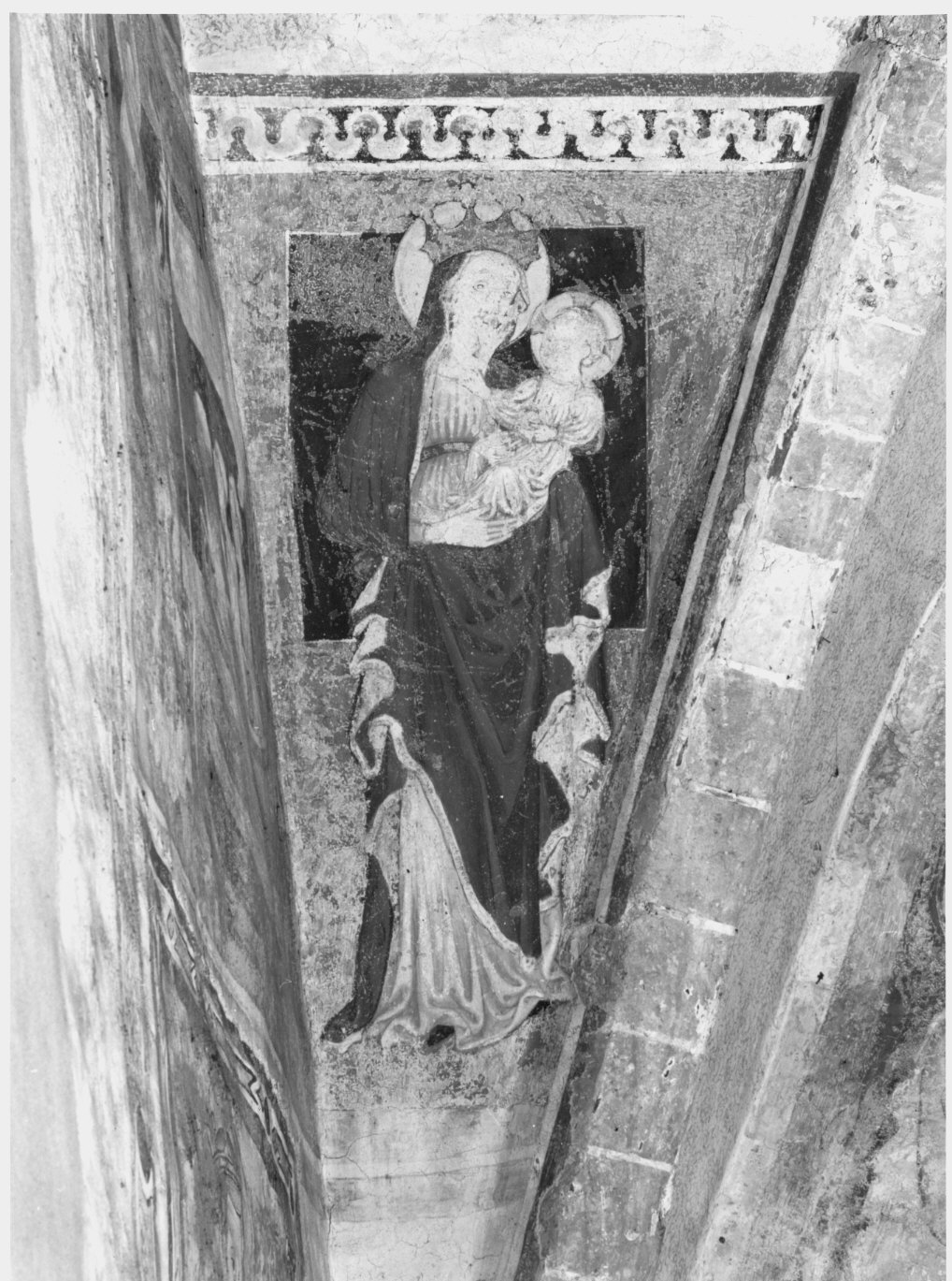 Madonna con Bambino (dipinto murale) - ambito lombardo (inizio sec. XV)