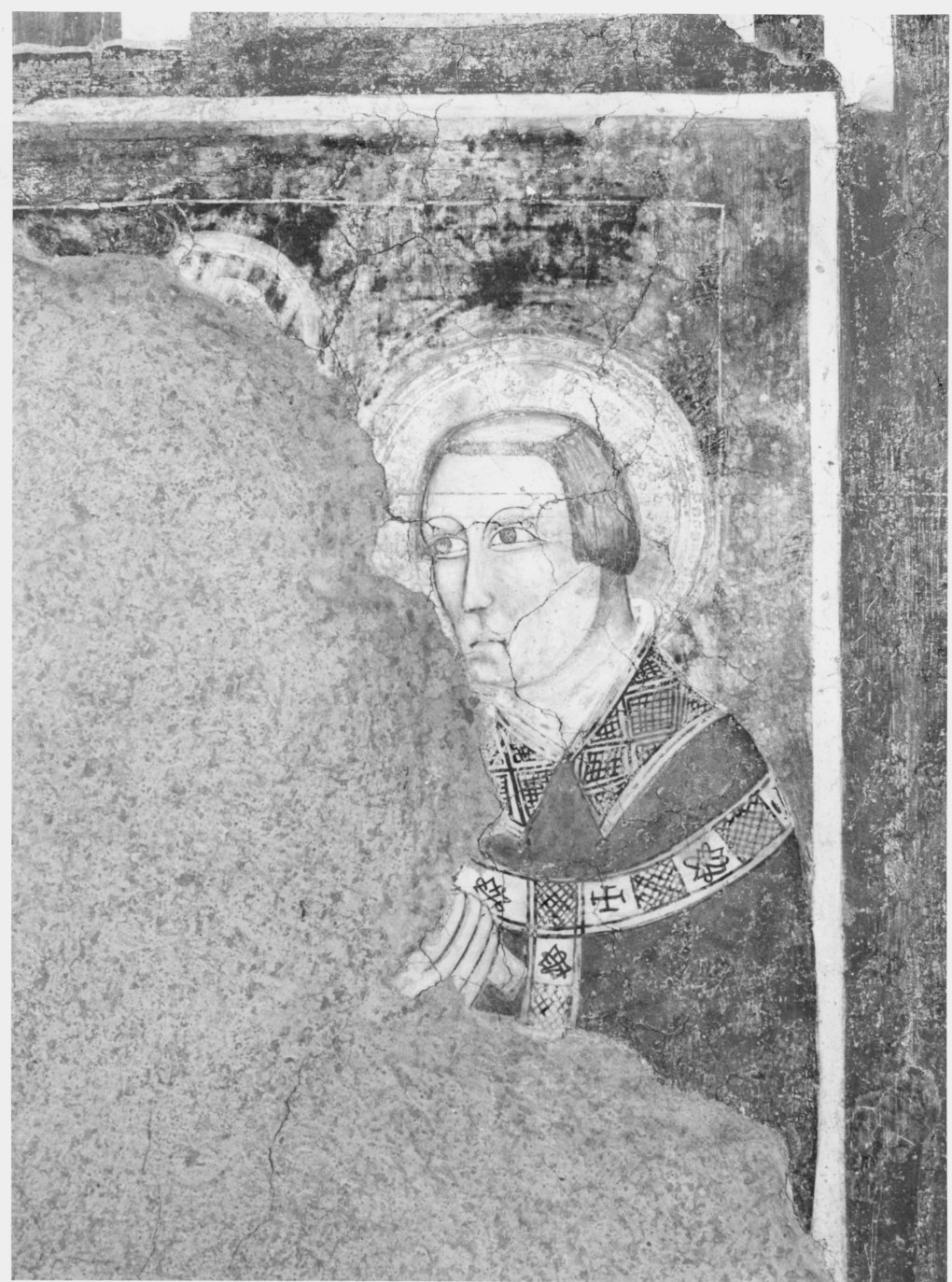 santo (dipinto murale) - ambito lombardo (seconda metà sec. XIV)