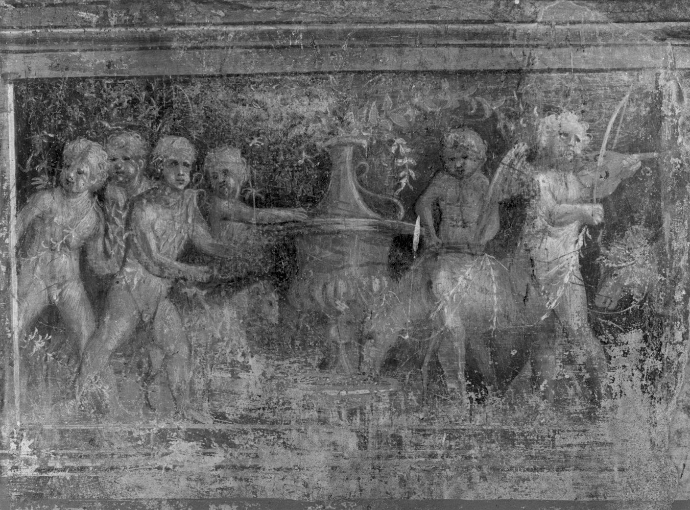 putti alati (dipinto murale, elemento d'insieme) di De Donati Bernardino (attribuito) (sec. XVI)