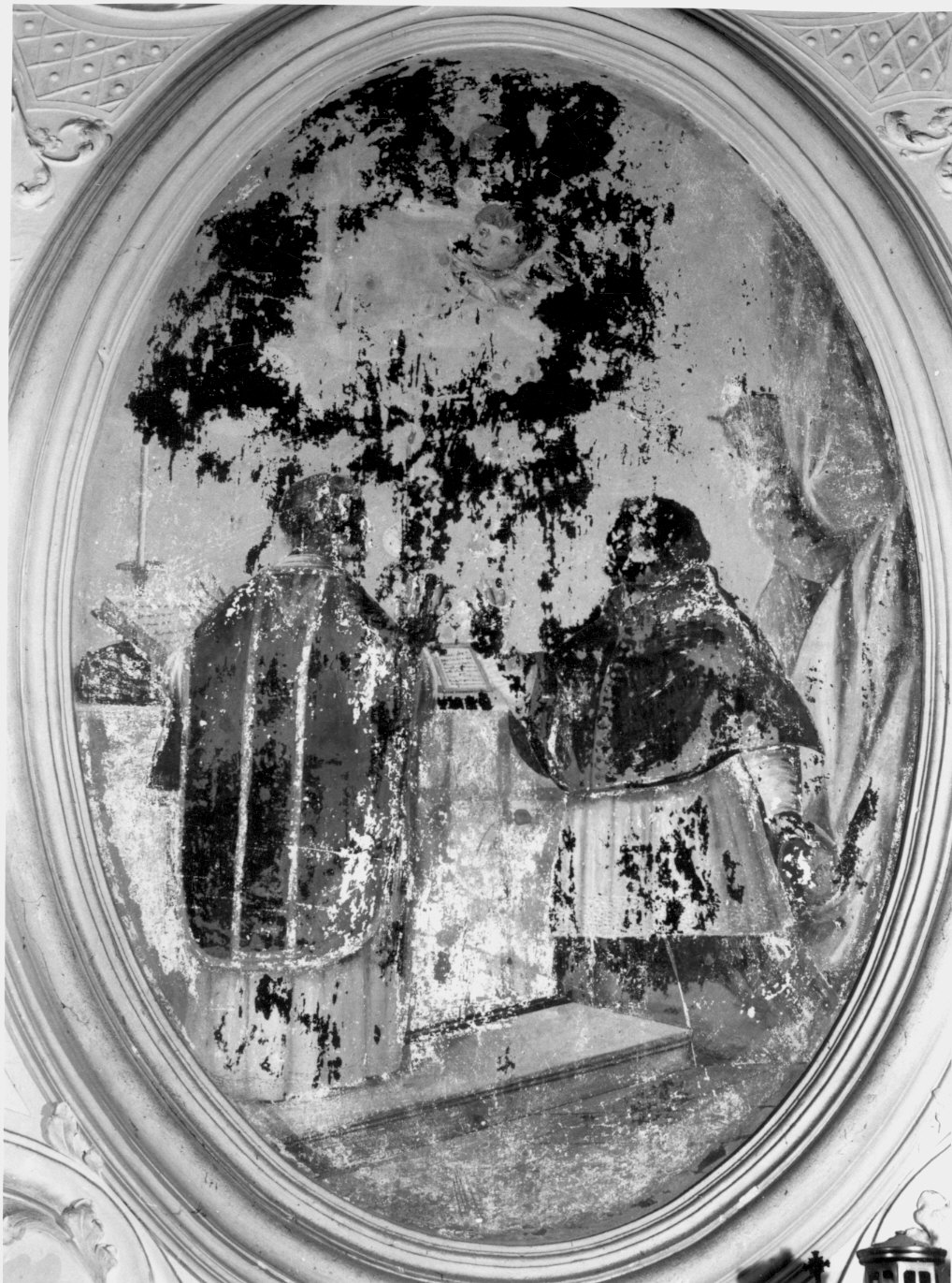 celebrazione della messa (?) (dipinto, pendant) - ambito lombardo (sec. XVII)