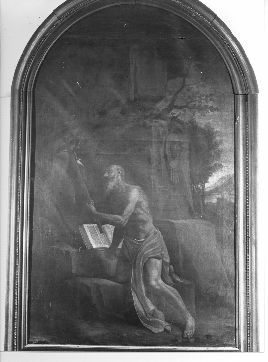 San Girolamo in meditazione (dipinto) di Cavagna Gian Paolo (fine/inizio secc. XVI/ XVII)
