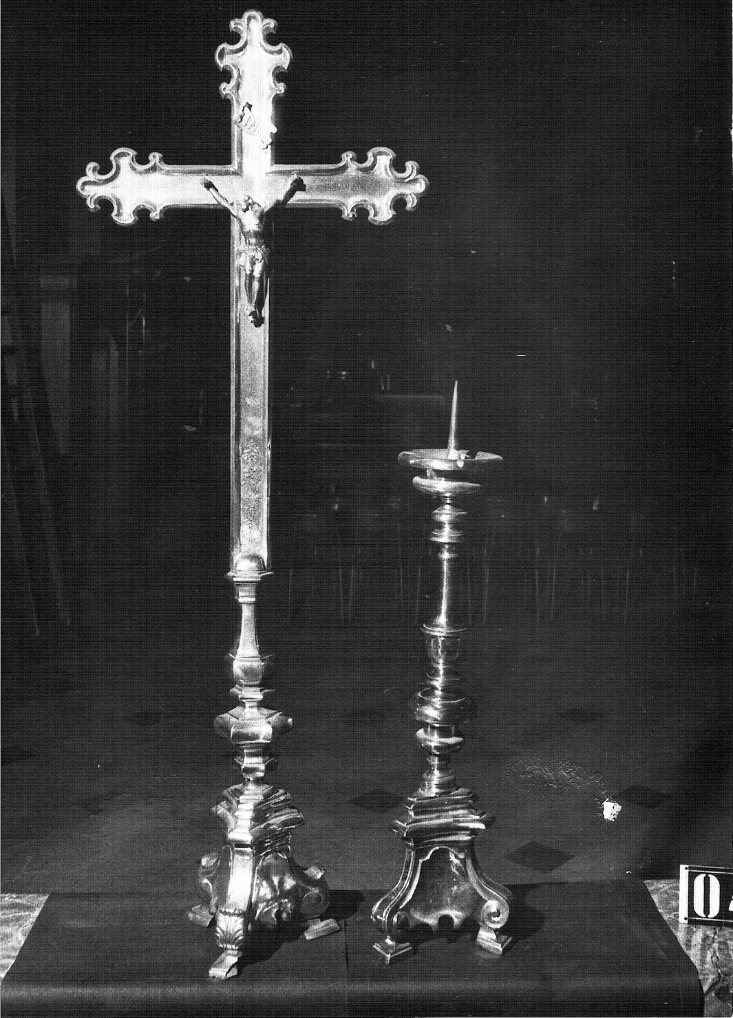 croce d'altare, opera isolata - bottega lombarda (sec. XVIII)