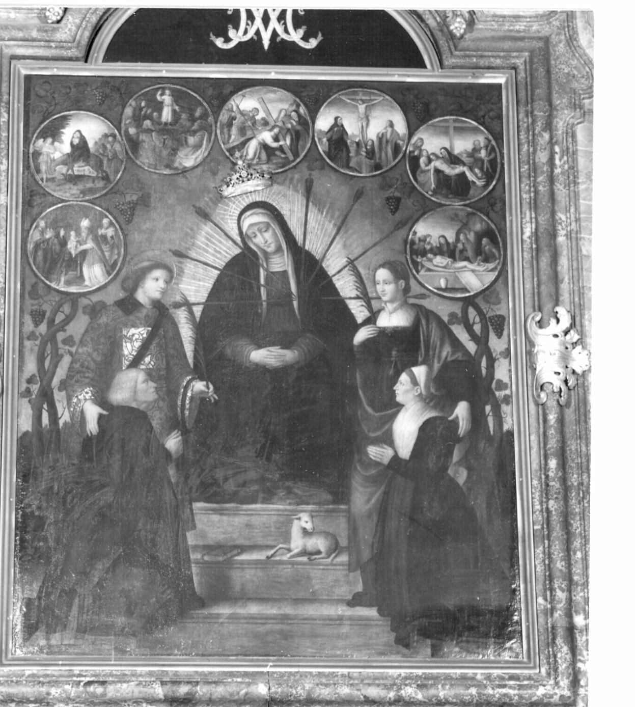 Madonna dei Sette Dolori/ Sette Dolori della Madonna (dipinto, insieme) - ambito lombardo (sec. XVI)