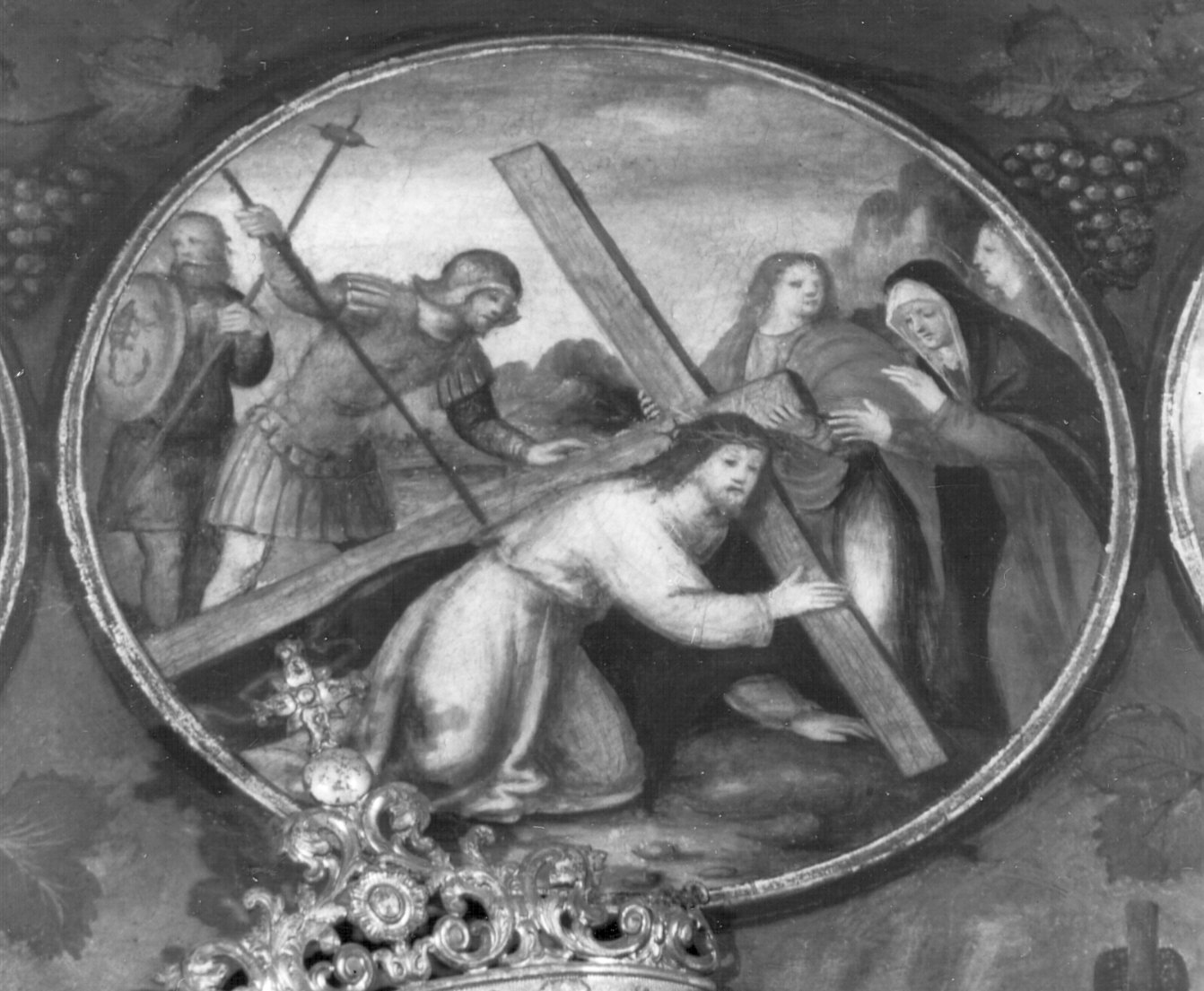 Gesù incontra la Santissima Madre (dipinto, elemento d'insieme) - ambito lombardo (sec. XVI)