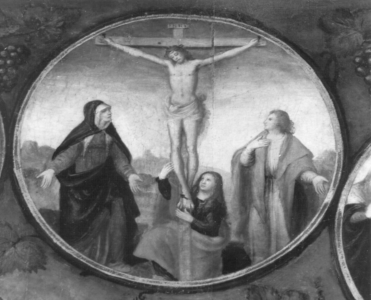 crocifissione di Cristo (dipinto, elemento d'insieme) - ambito lombardo (sec. XVI)