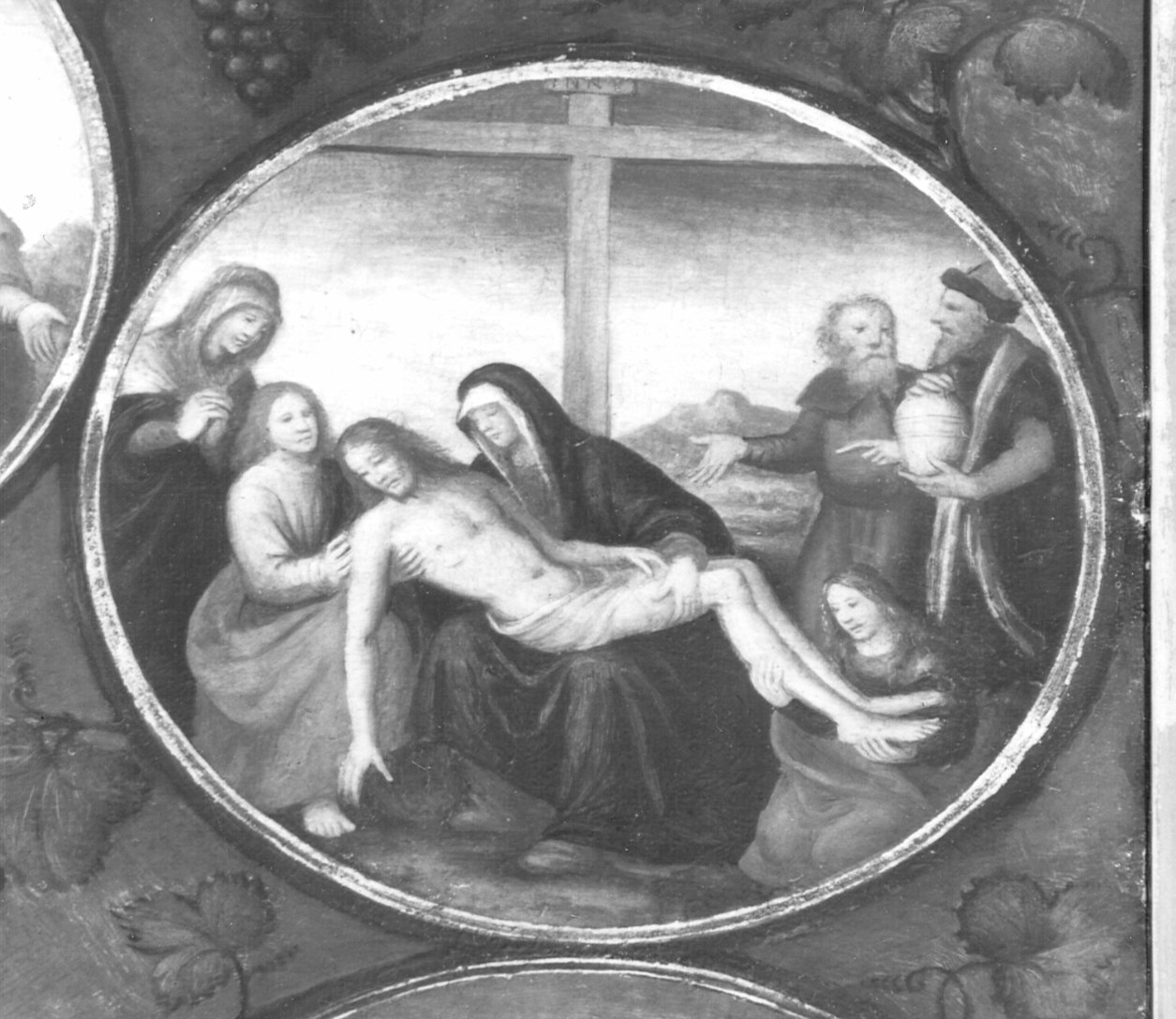 compianto sul Cristo morto (dipinto, elemento d'insieme) - ambito lombardo (sec. XVI)