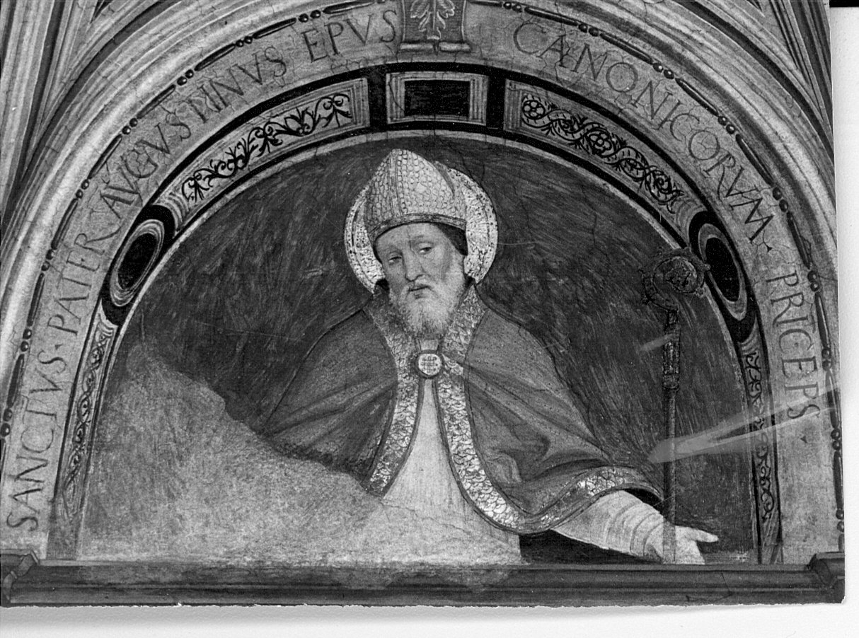 Sant'Agostino (dipinto murale) di Ambrogio da Fossano detto Bergognone (sec. XVI)