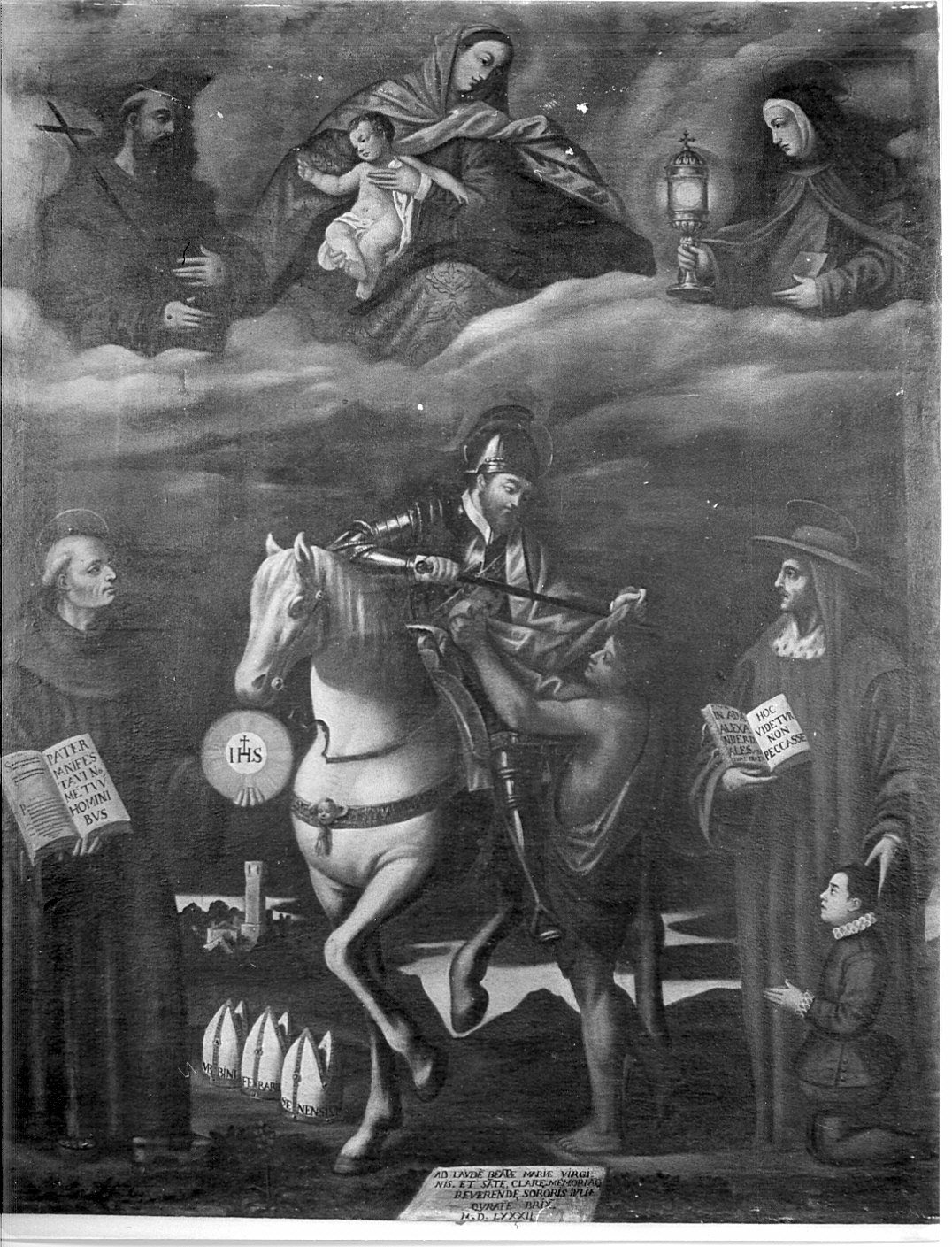 Madonna con Bambino e Santi (dipinto) di Ferraris Urbino (inizio sec. XVII)