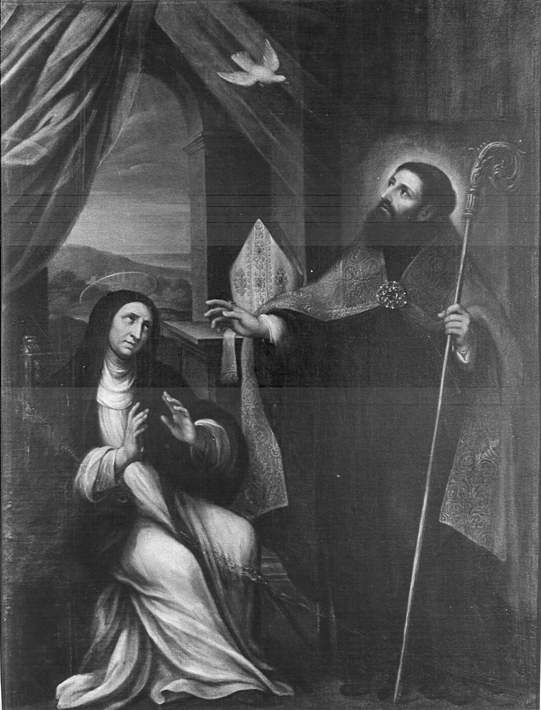 Sant'Agostino con Santa Monica (dipinto) - ambito lombardo (seconda metà sec. XVII)