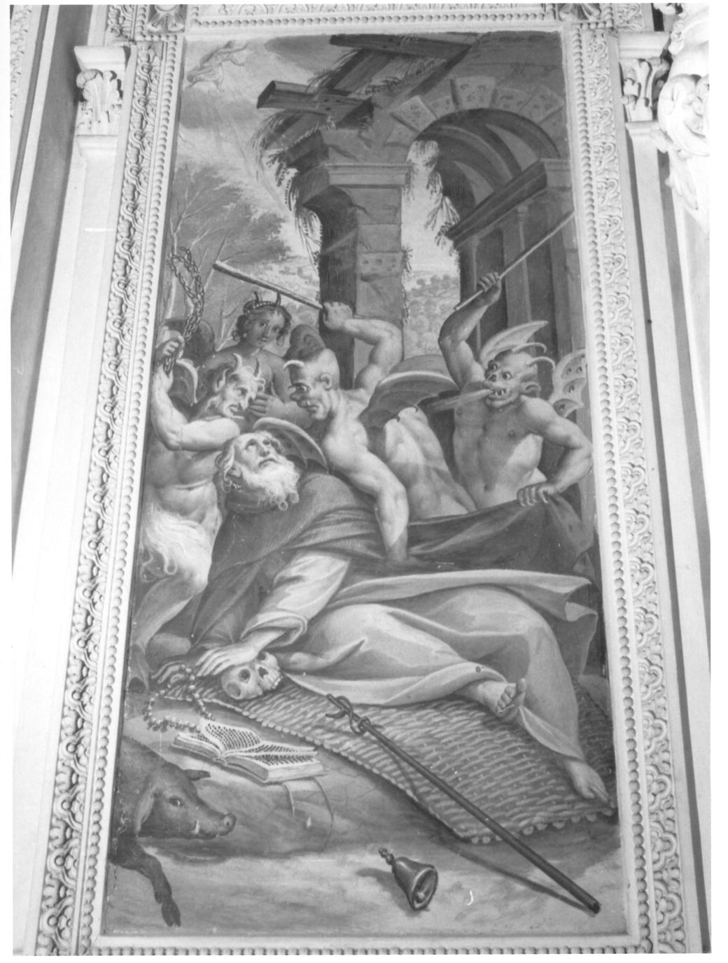 tentazioni di Sant'Antonio Abate (dipinto, elemento d'insieme) di Della Rovere Giovanni Mauro detto Fiamminghino (attribuito) (sec. XVII)