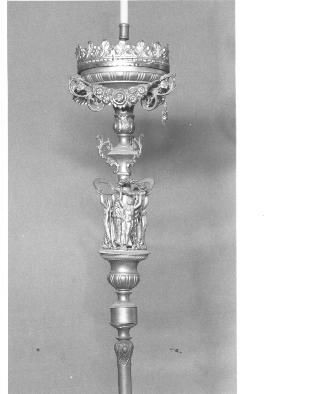 candelabro portatile, opera isolata - bottega lombarda (sec. XIX)