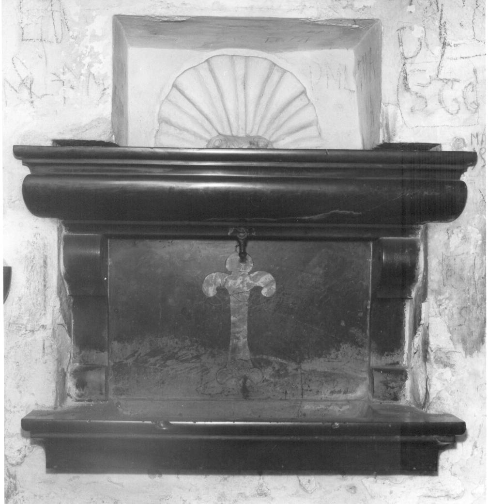 lavabo da sacrestia, opera isolata - bottega lombarda (sec. XVII)