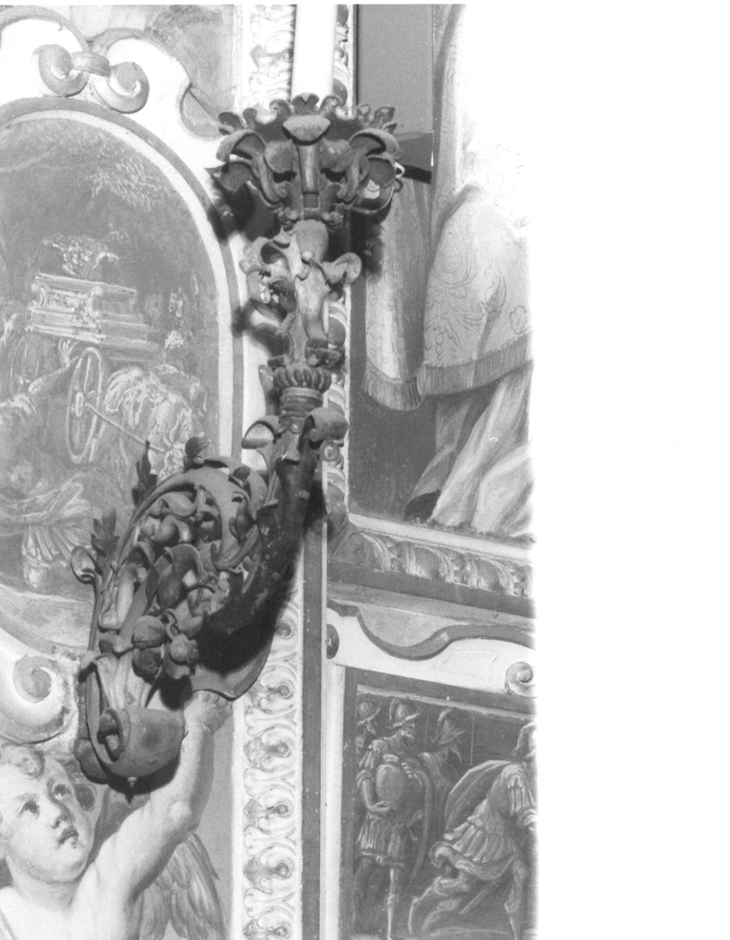 candeliere da parete, coppia - bottega lombarda (seconda metà sec. XVII)