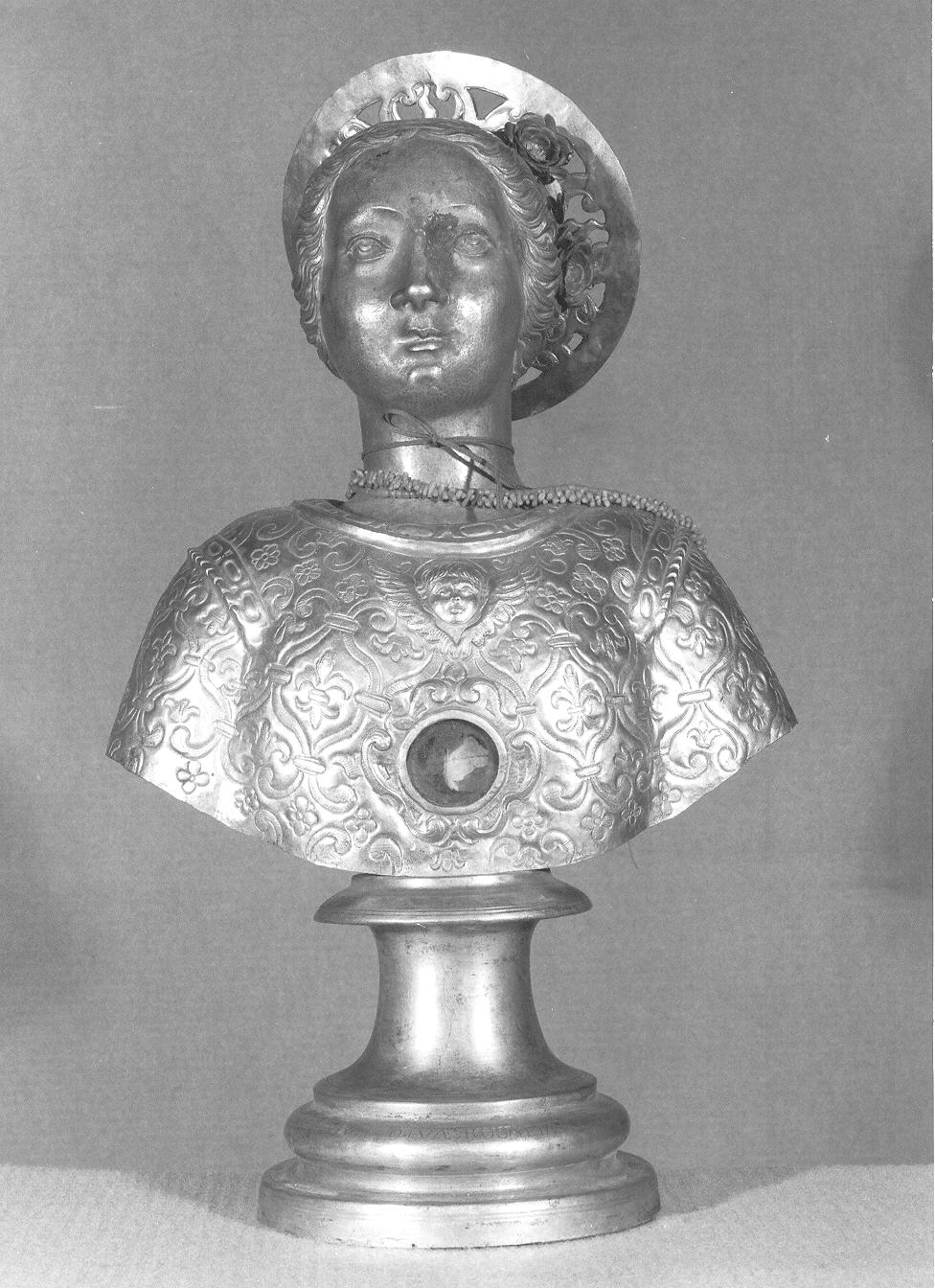 Santa Rosalia (reliquiario - a busto, opera isolata) - bottega lombarda (sec. XVII)