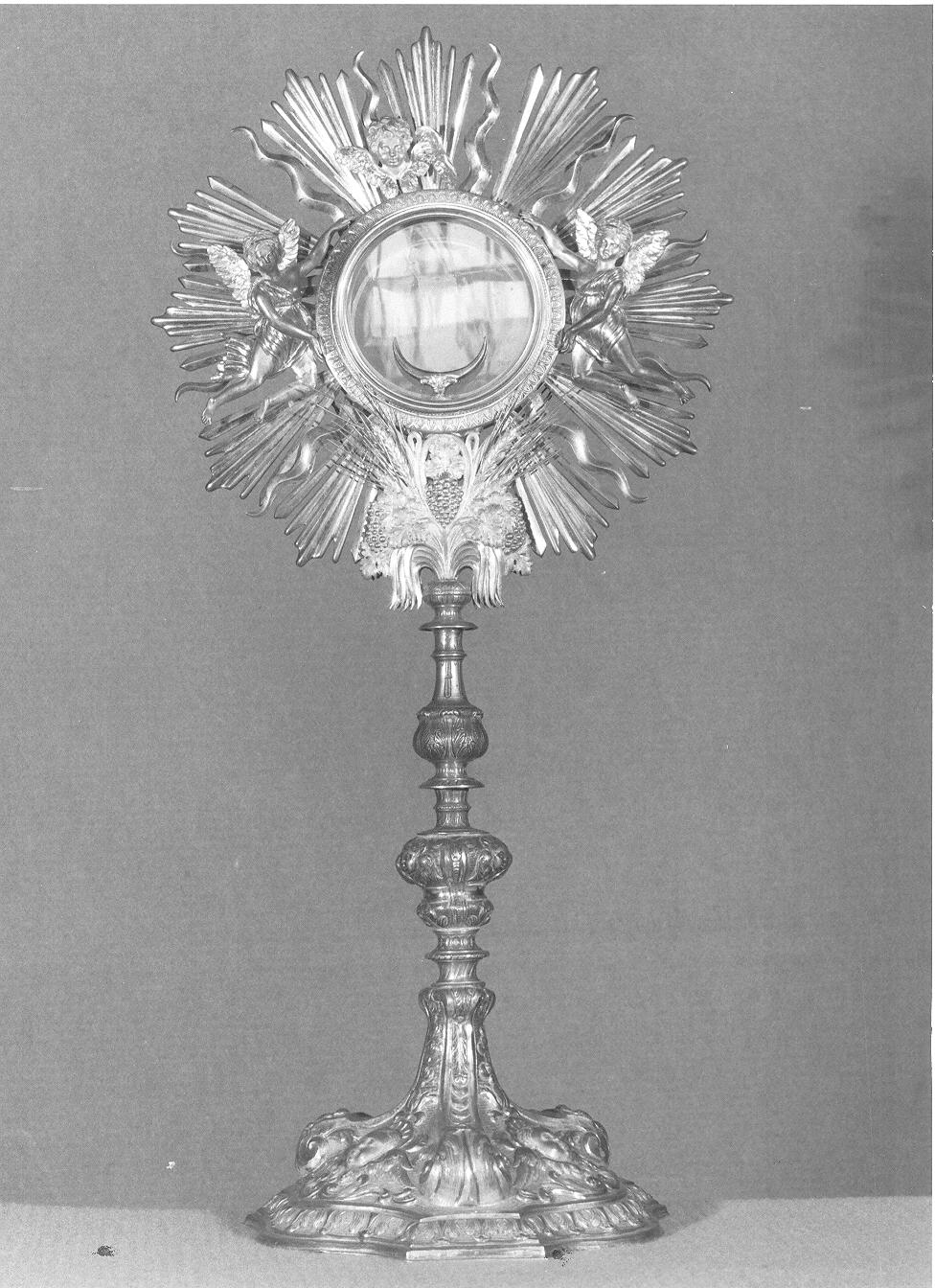 ostensorio - a raggiera, opera isolata - bottega lombarda (secc. XVII/ XVIII)