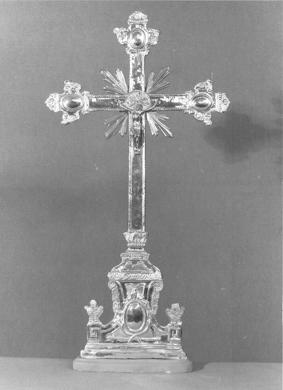 croce d'altare, opera isolata - bottega lombarda (secc. XVIII/ XIX)
