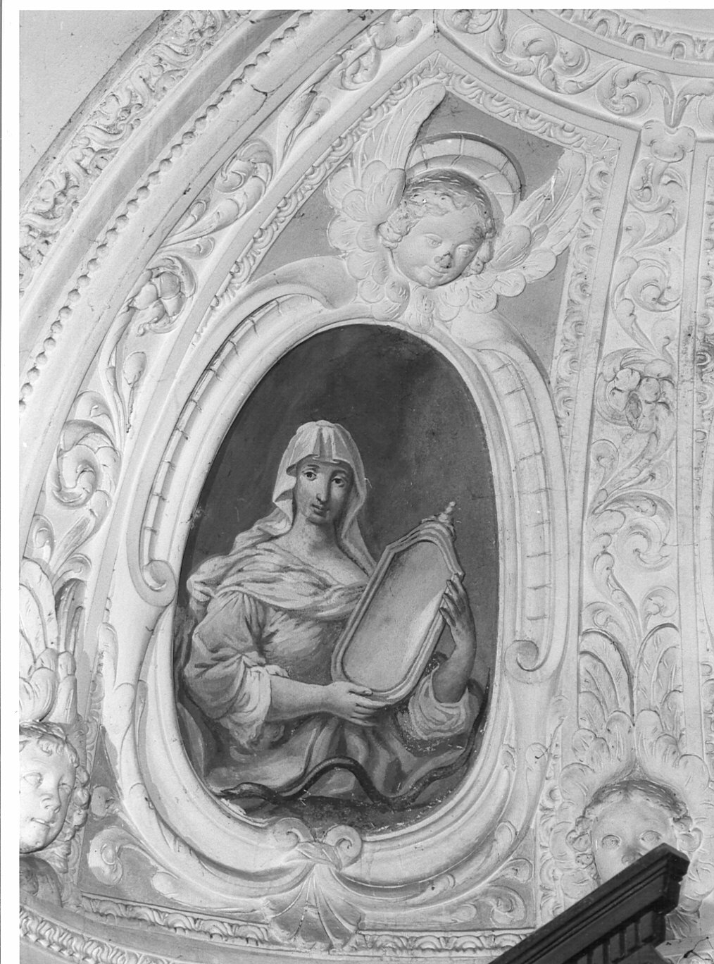 Virtù (dipinto murale, elemento d'insieme) - ambito lombardo (secondo quarto sec. XVIII)