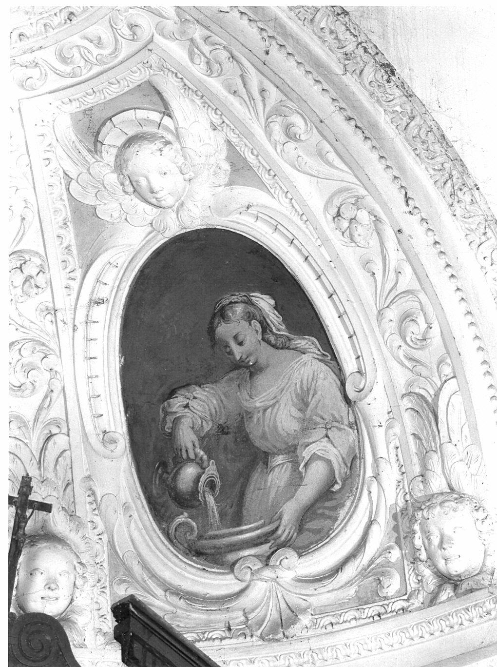 Virtù (dipinto murale, elemento d'insieme) - ambito lombardo (secondo quarto sec. XVIII)