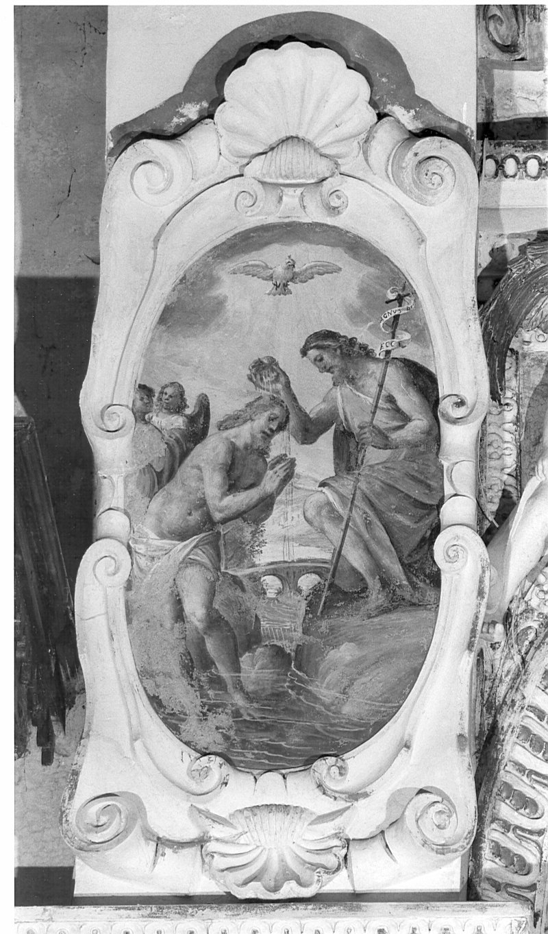 battesimo di Cristo (dipinto murale, elemento d'insieme) di Della Rovere Giovanni Mauro detto Fiamminghino (sec. XVII)