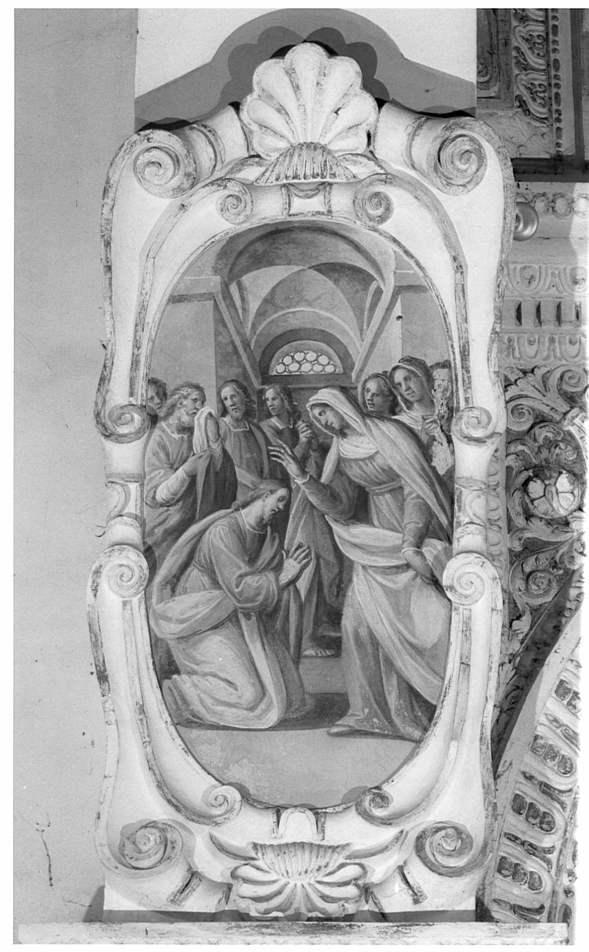 commiato di Cristo dalla Madonna (dipinto murale, elemento d'insieme) di Della Rovere Giovanni Mauro detto Fiamminghino (sec. XVII)