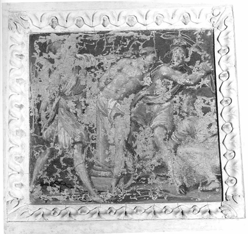 Cristo alla colonna (dipinto murale, elemento d'insieme) di Della Rovere Giovanni Mauro detto Fiamminghino (sec. XVII)
