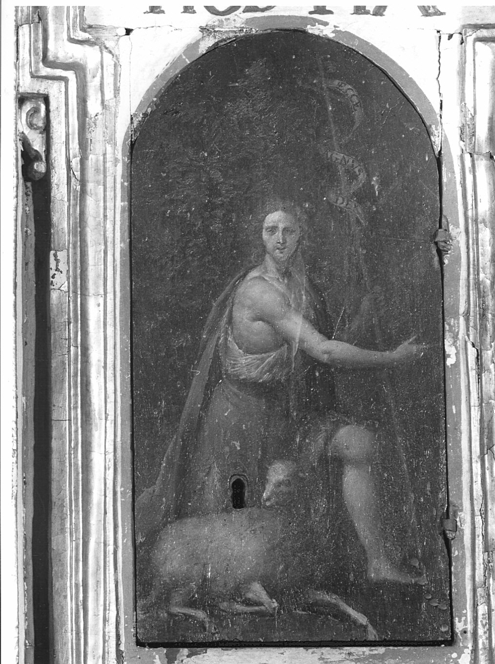 San Giovanni Battista (dipinto, elemento d'insieme) di Della Rovere Giovanni Mauro detto Fiamminghino (secondo quarto sec. XVII)