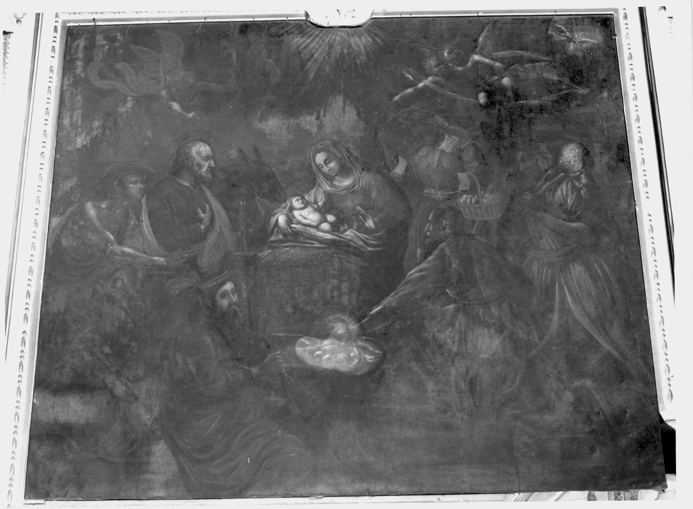 adorazione dei pastori (dipinto, pendant) di Pozzo Carlo (attribuito) (sec. XVII)