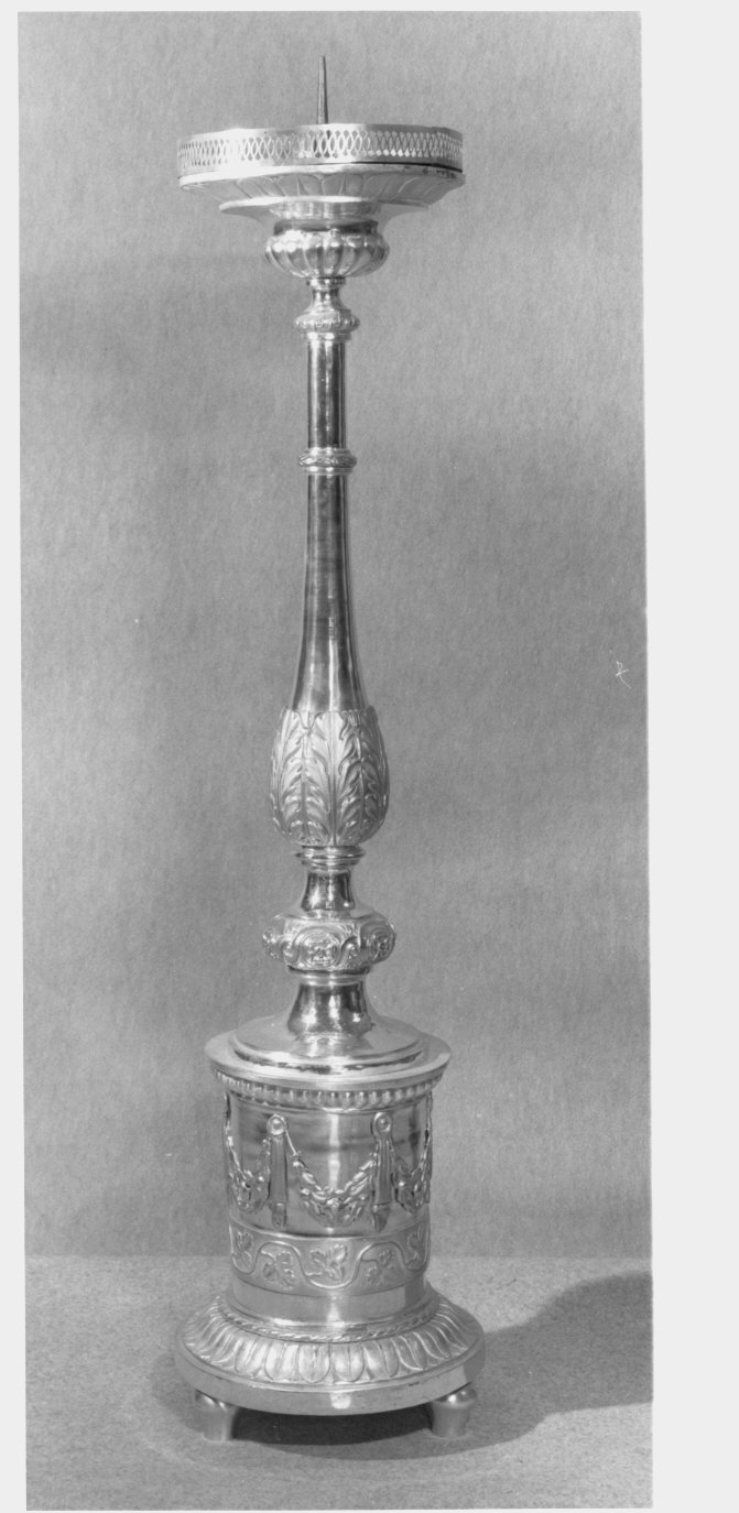 candelabro, serie - bottega lombarda (fine/inizio secc. XIX/ XX)