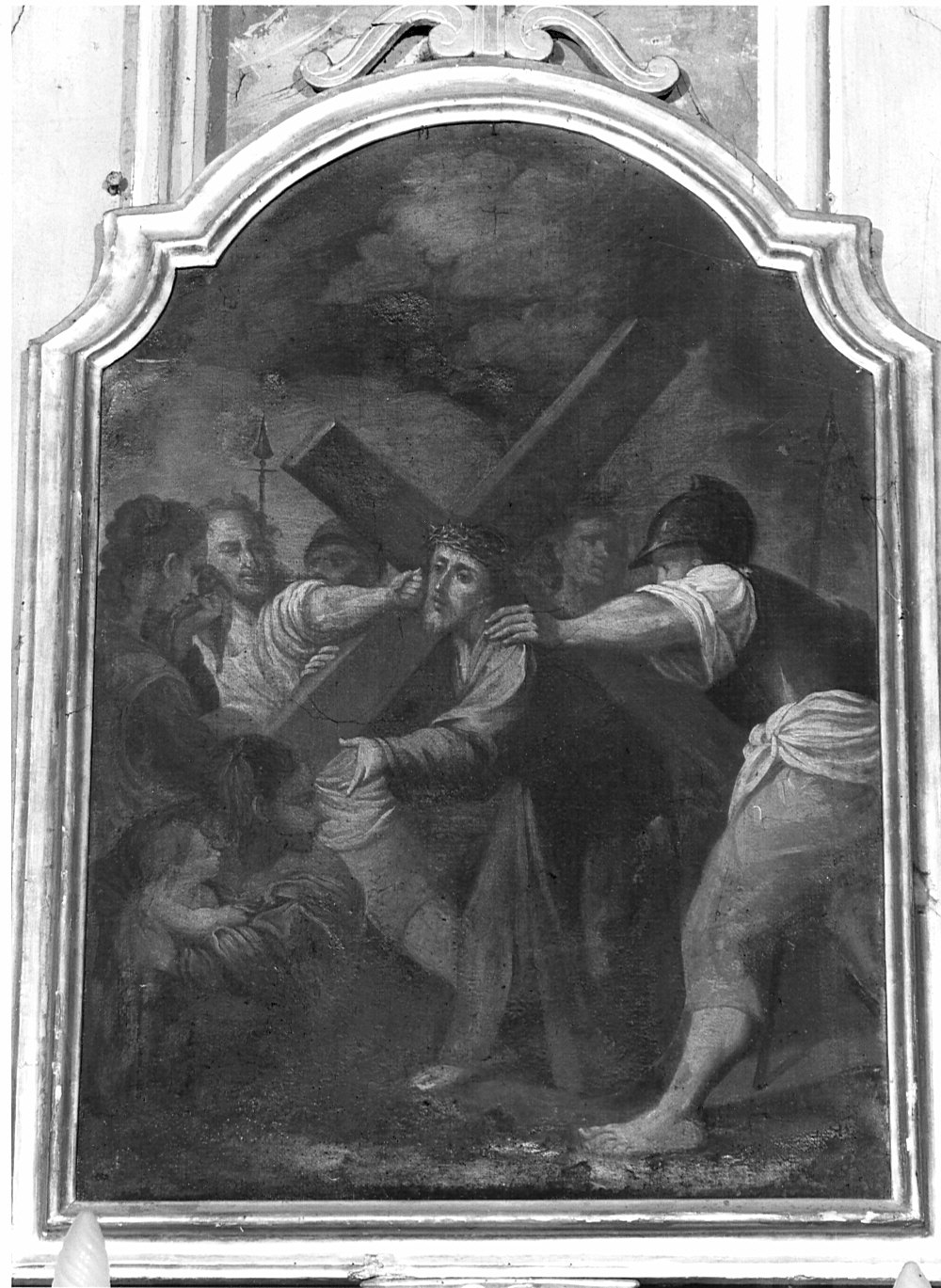 stazione VIII: Gesù consola le donne di Gerusalemme (dipinto, elemento d'insieme) - ambito lombardo (sec. XVIII)