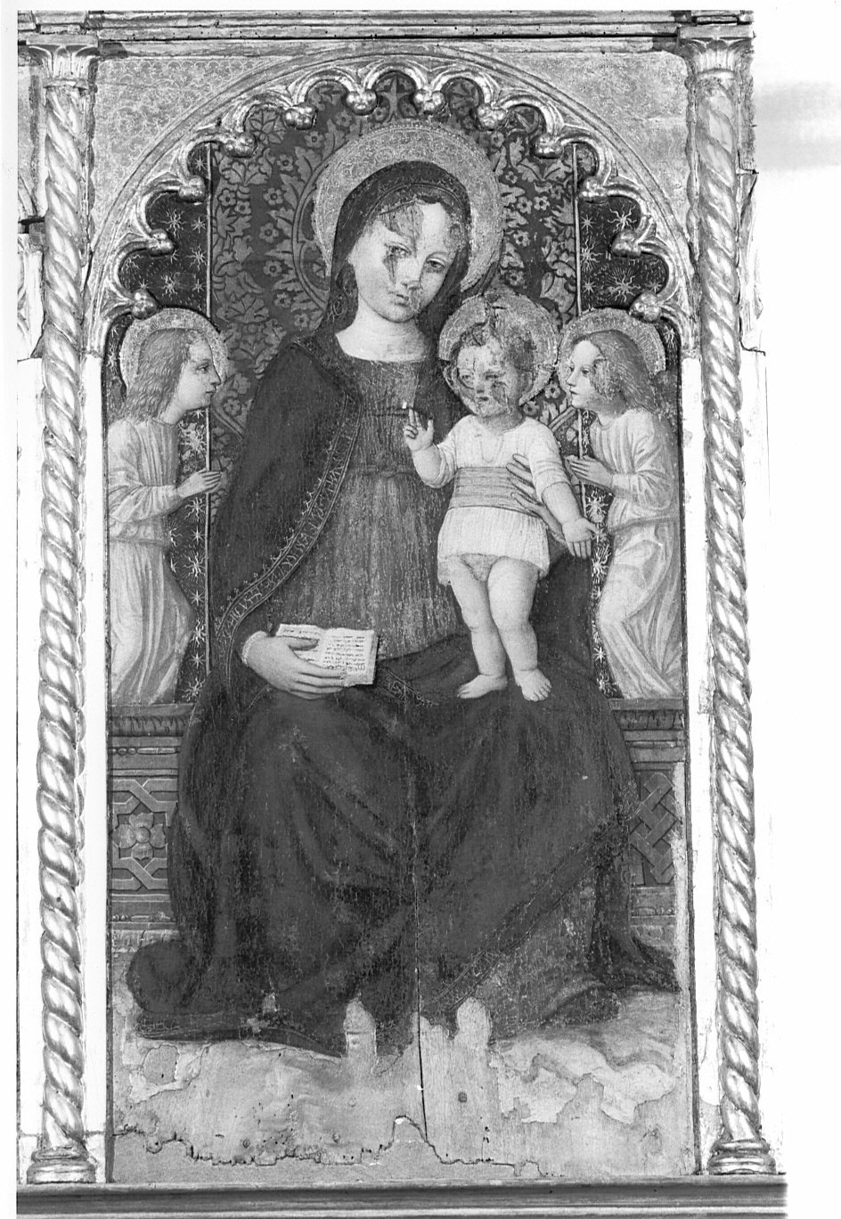 Madonna con Bambino (scomparto di polittico, elemento d'insieme) - ambito lombardo (secc. XV/ XVI)
