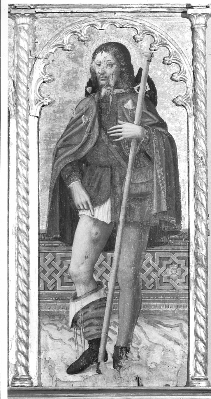 San Rocco (scomparto di polittico, elemento d'insieme) - ambito lombardo (secc. XV/ XVI)