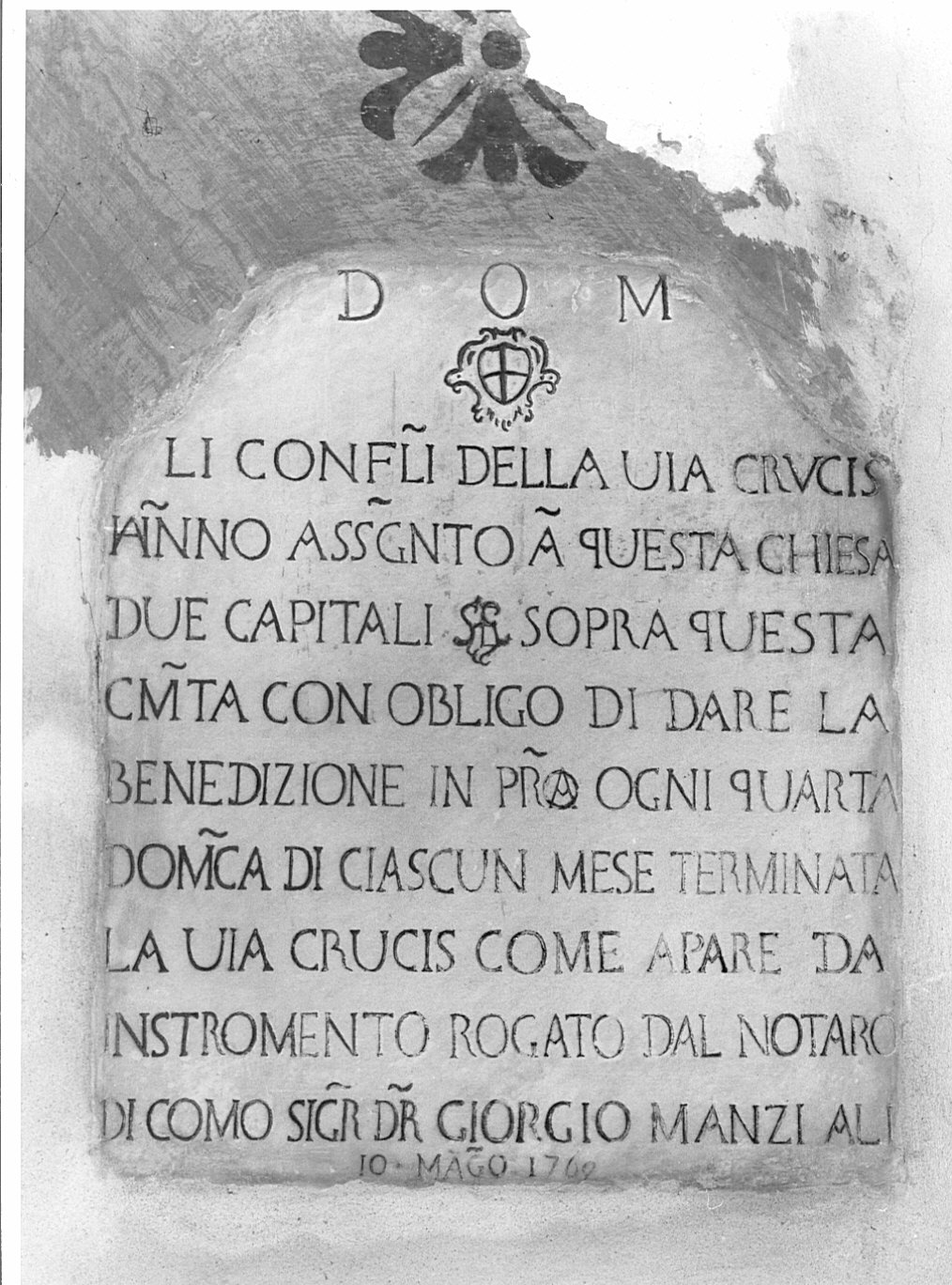 lapide - bottega lombarda (sec. XVIII)