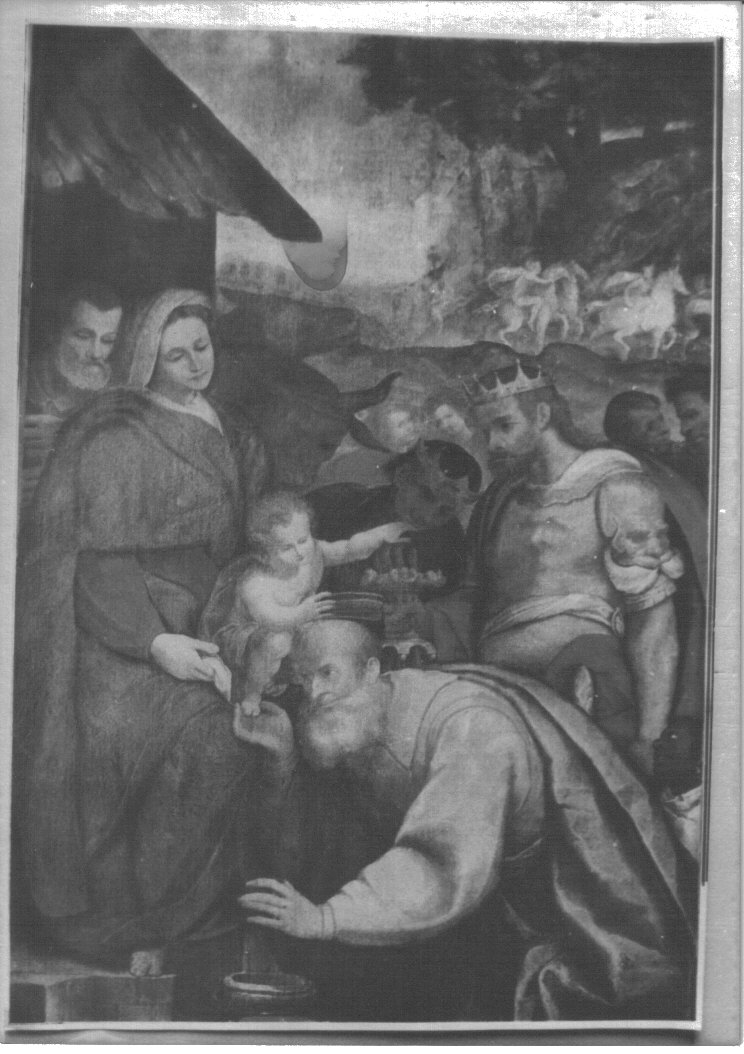 adorazione dei Re Magi (dipinto) di Pellegrini Domenico (prima metà sec. XVII)