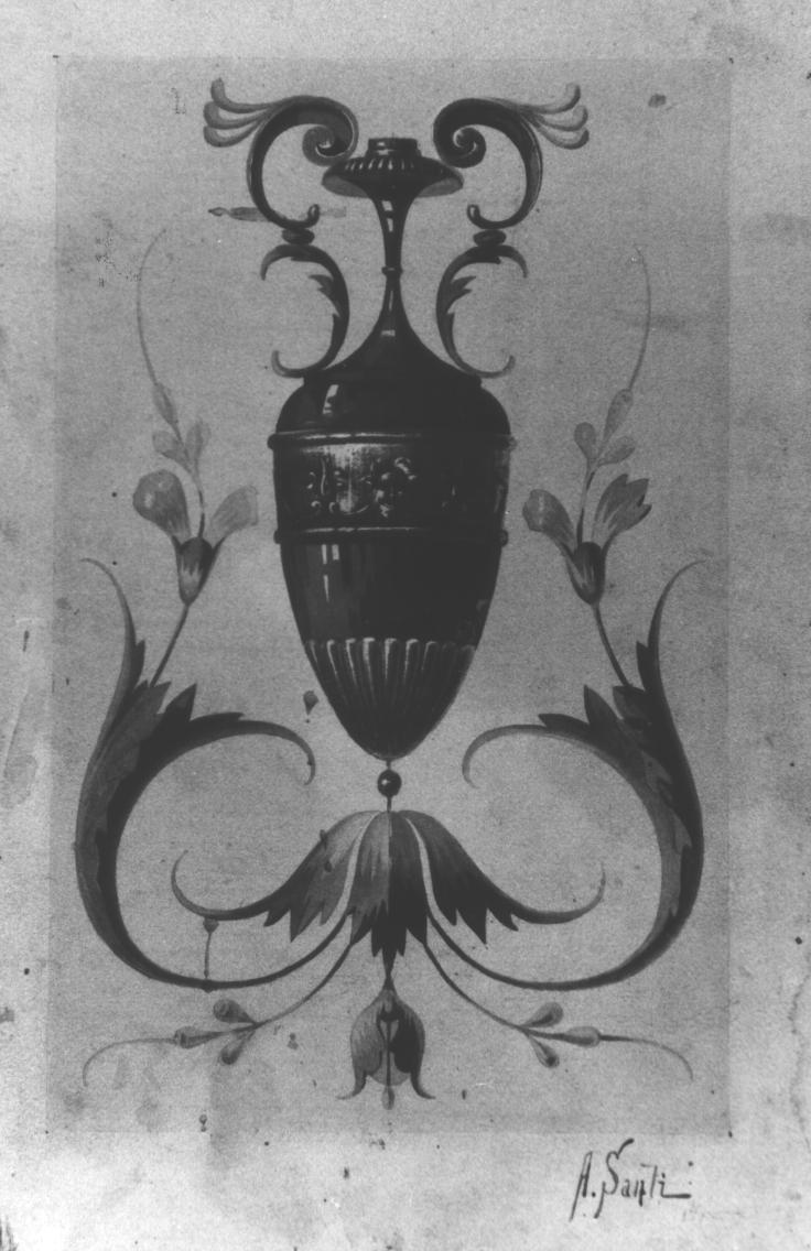 motivo decorativo: vaso (disegno) di Santi Archimede (sec. XIX)