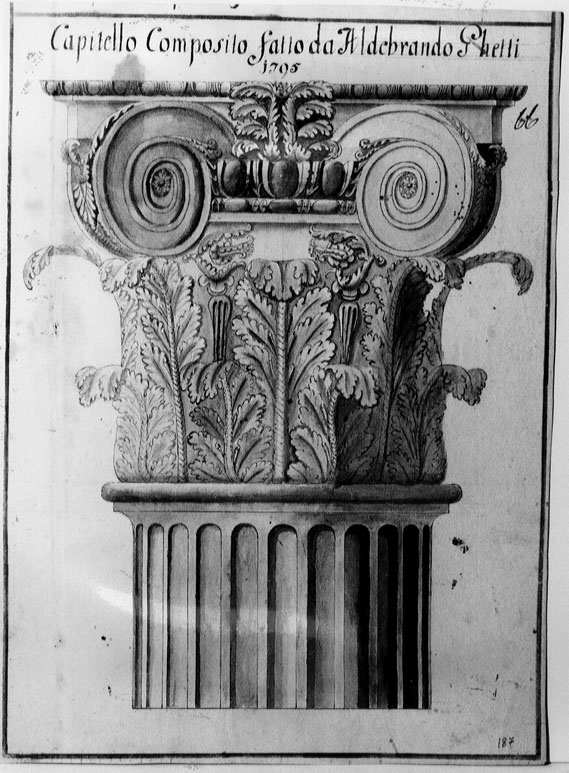 capitello (disegno) di Ghetti Aldebrando (sec. XVIII)