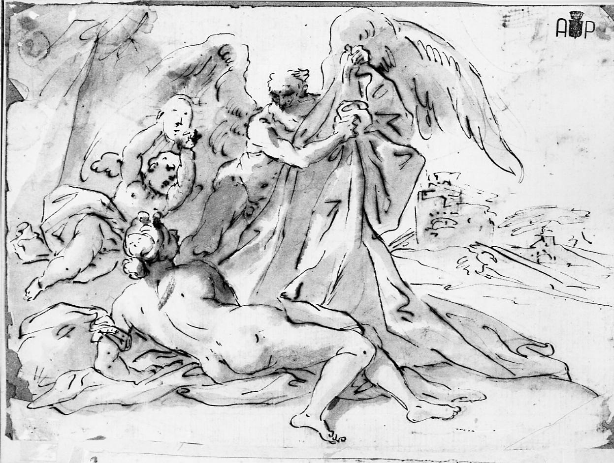 allegoria del Tempo che svela la Verità (disegno) di Ghezzi Pier Leone (maniera) (sec. XVIII)