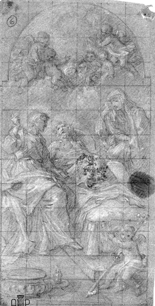 morte di San Giuseppe (disegno) di Monti Nicola Antonio (sec. XVIII)