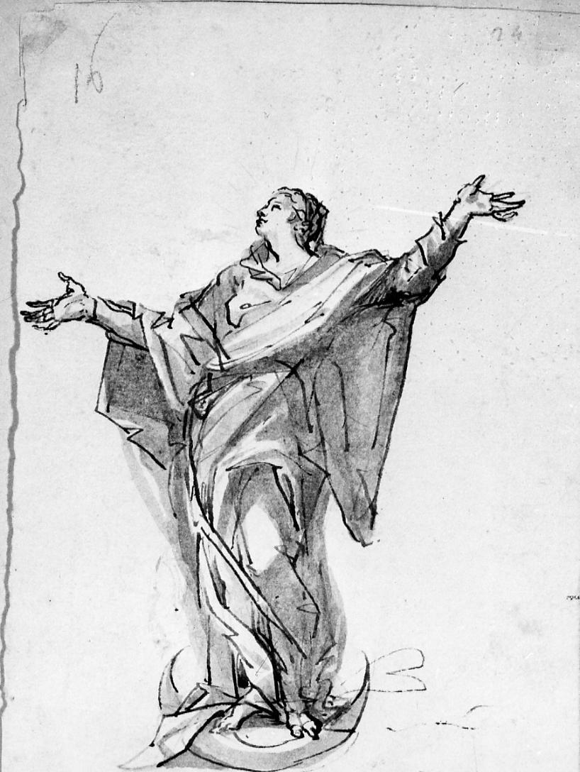 Immacolata Concezione (disegno) di Giosafatti Giuseppe (secc. XVII/ XVIII)