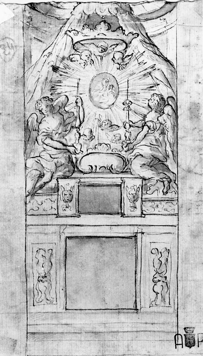 espositorio per immagini sacre (disegno) di Fabiani Ferdinando (secc. XVII/ XVIII)