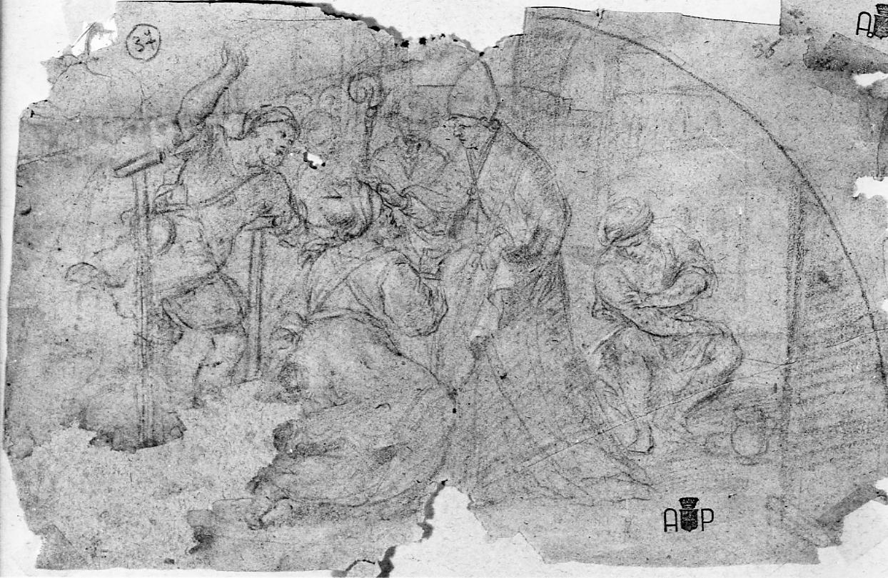 Sant'Emidio risana i malati (disegno) di Nardini Tommaso (sec. XVIII)