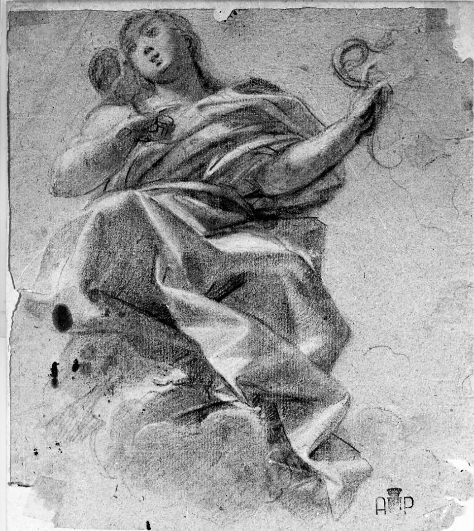 figura femminile con serpente (disegno) di Nardini Tommaso (secc. XVII/ XVIII)