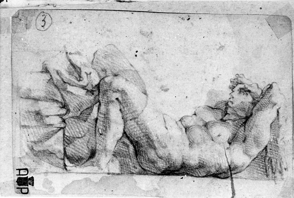 telamone (disegno) di Carracci Annibale (scuola) (sec. XVII)