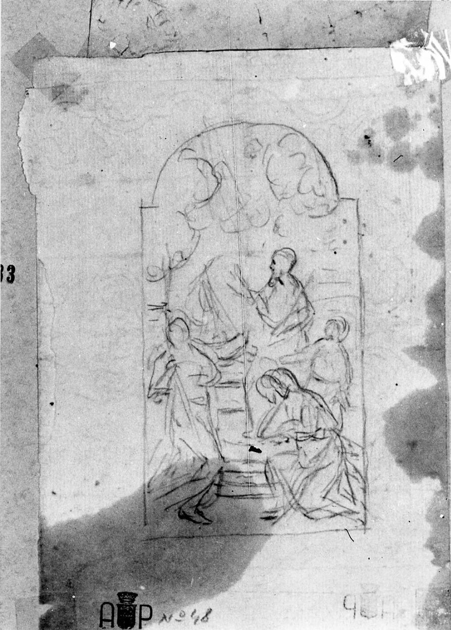 quattro Santi (disegno) di Monti Nicola Antonio (sec. XVIII)