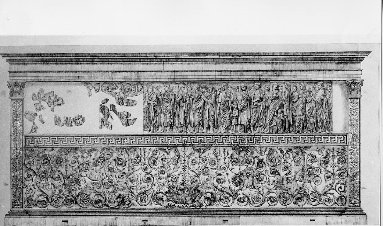 Ara Pacis Augustae: fianco destro (disegno) di Leporini Luigi (sec. XX)
